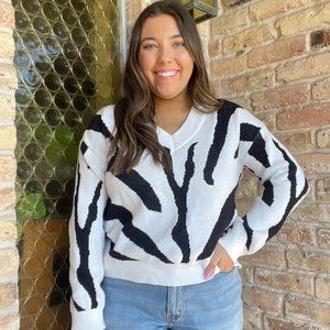 SheIn zebra Sweater